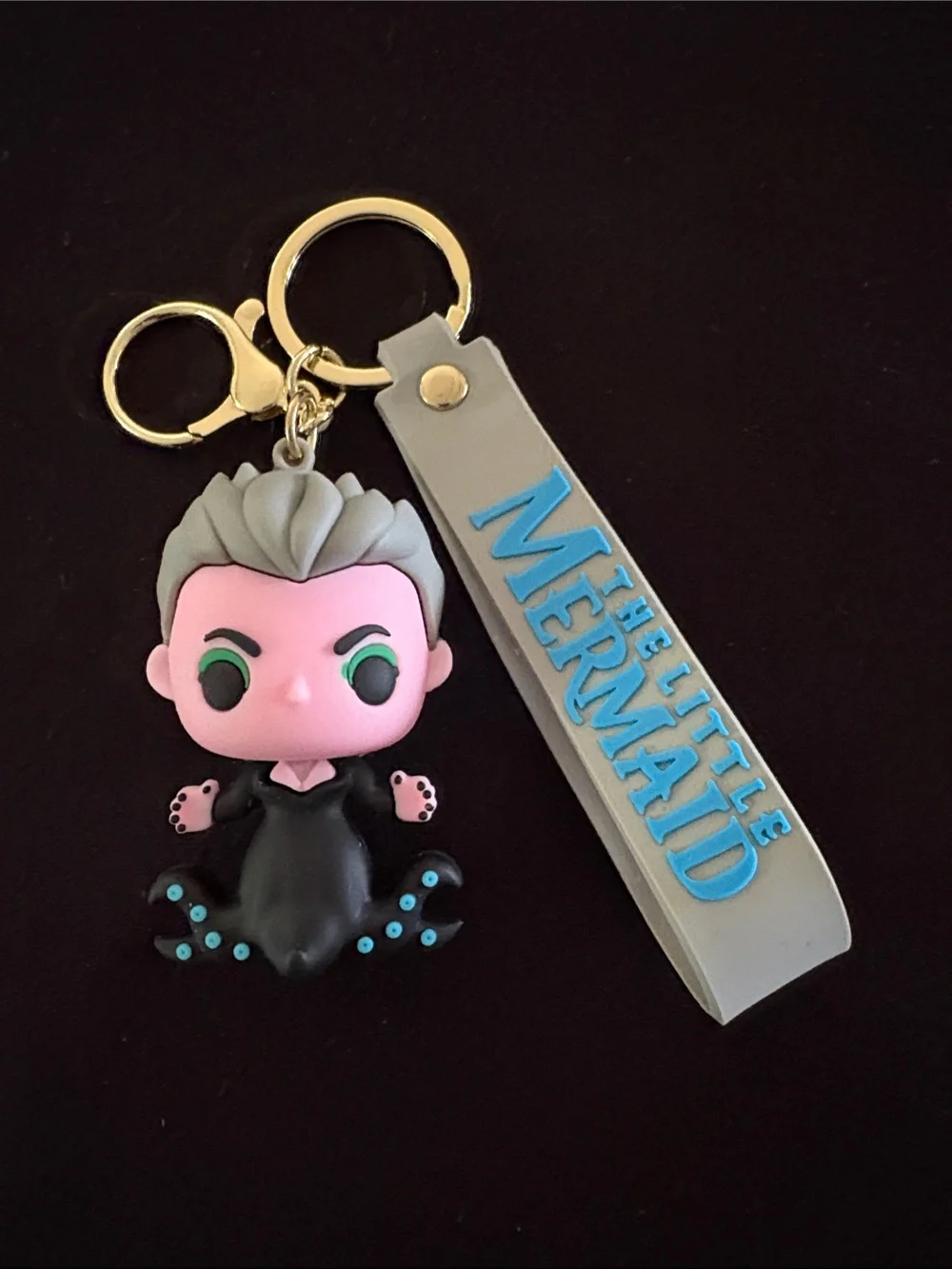 Little Mermaid Villain Ursula Keychain Bag Charm - Gray, Pink, Black, Teal